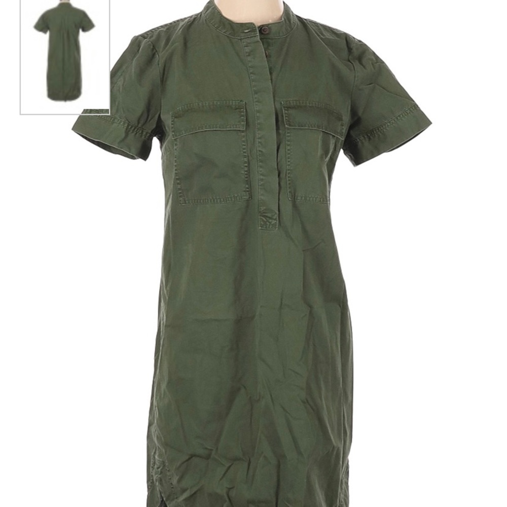 J-Crew Army Green Military Shift Dress